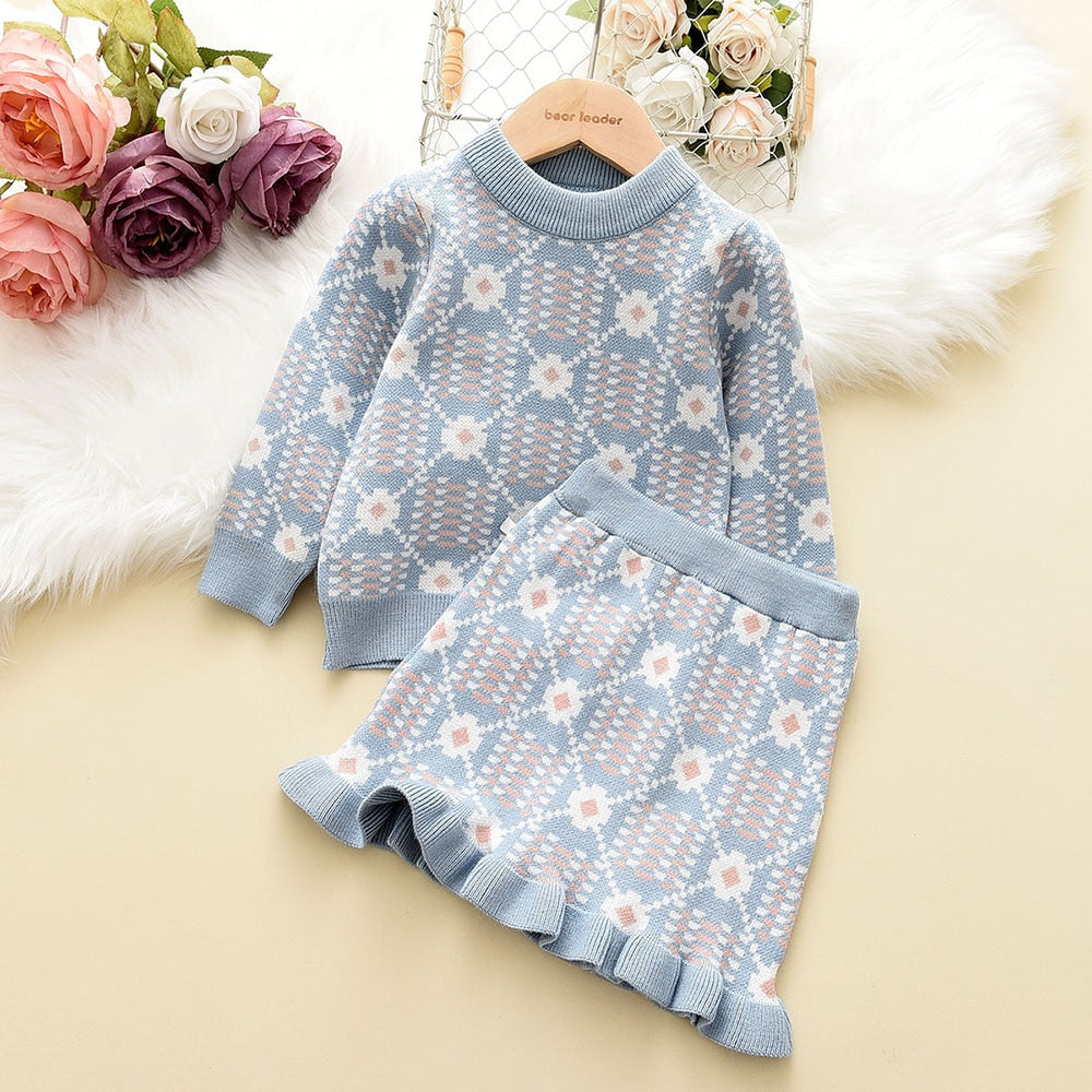 Toddler Girl Sweater + Skirt Set | Long Sleeve Knit Ensemble for Girls itsykitschycoo