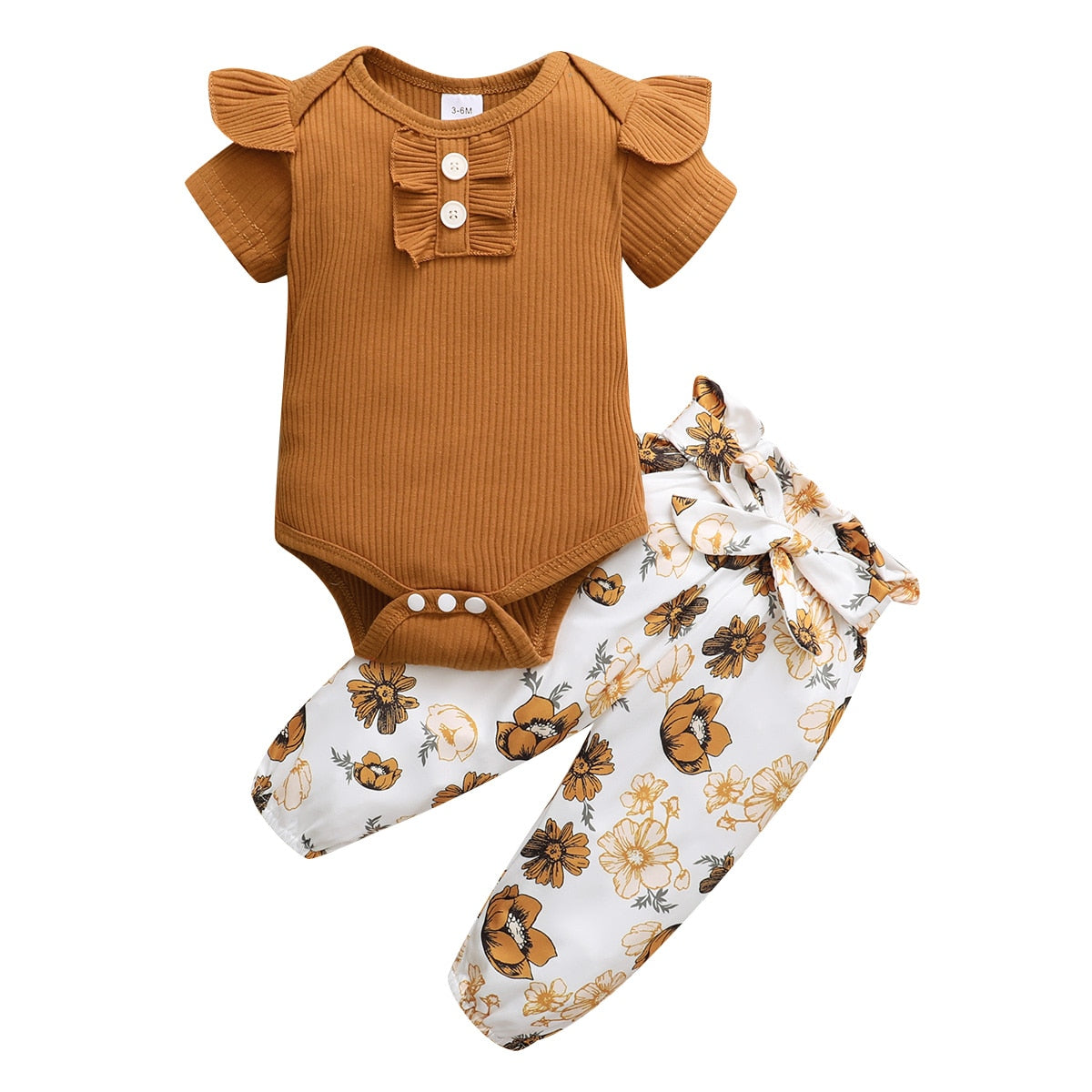 Girls Pant Sets | Adorable Floral Pants with Plain Onesies itsykitschycoo