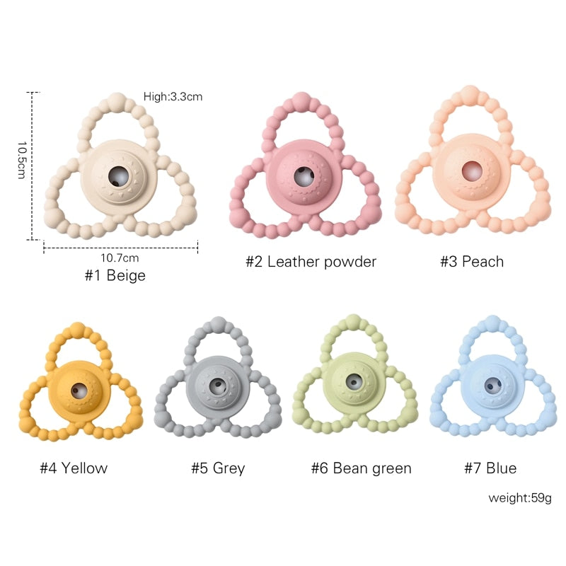 Silicone Baby Teething Ring | Safe and Soothing Teether itsykitschycoo