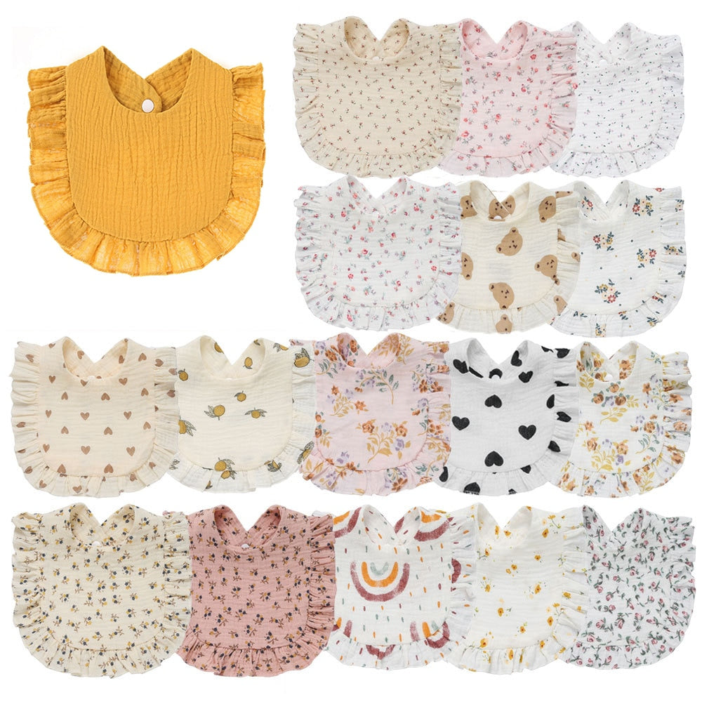 Ruffle Baby Bib | Stylish Cotton Bibs for Babies 0-2 Years Old itsykitschycoo