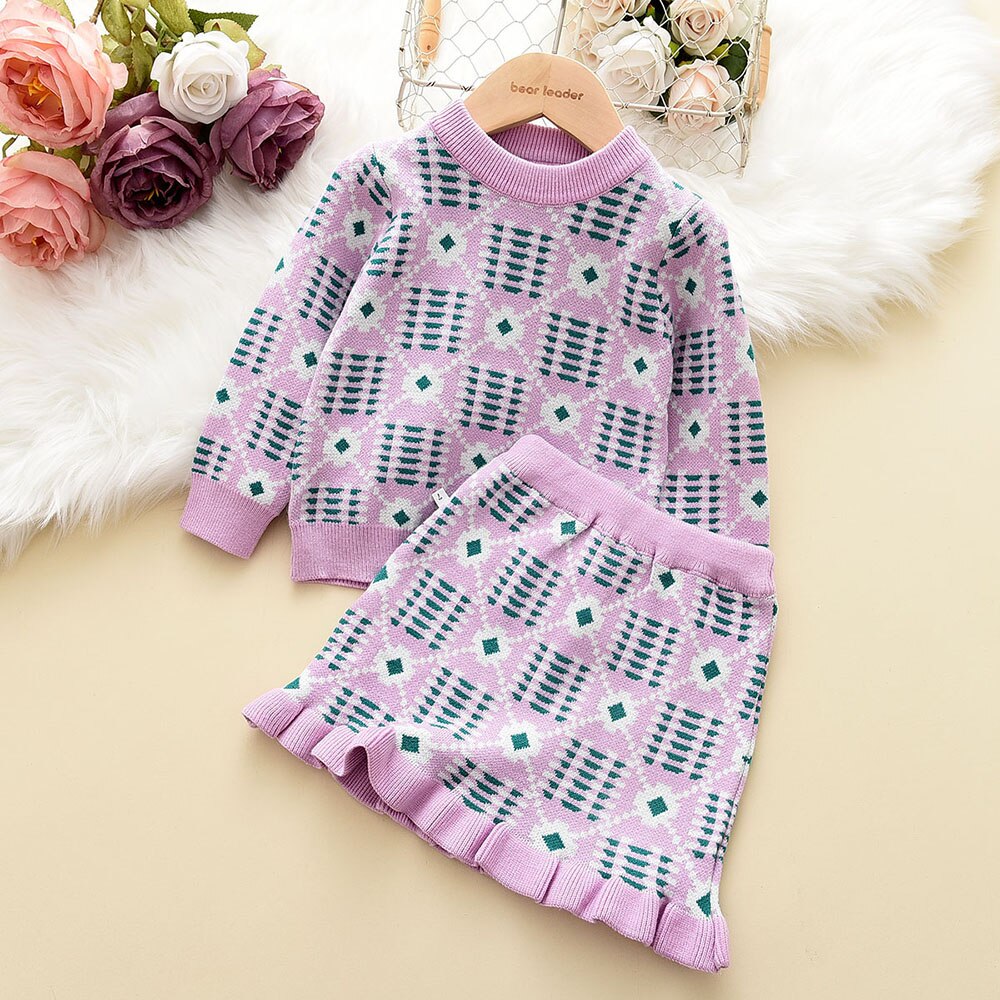 Toddler Girl Sweater + Skirt Set | Long Sleeve Knit Ensemble for Girls itsykitschycoo