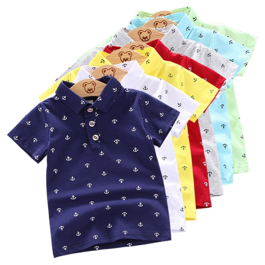 Boys Polo Shirts | Anchor Print, Short Sleeve, Summer Style itsykitschycoo