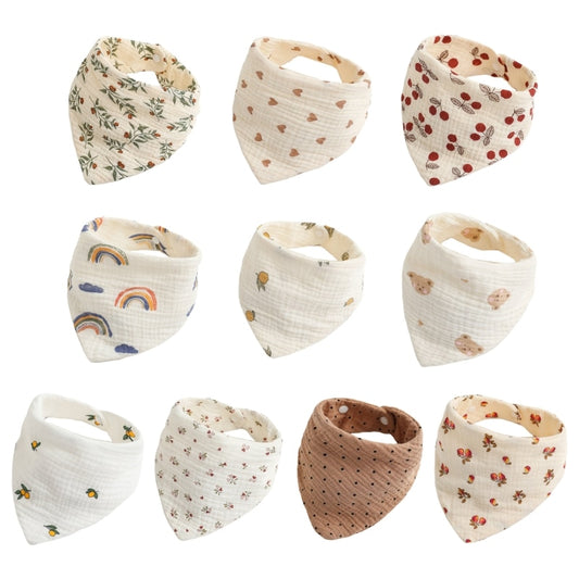 Ultra-Soft Bandana Gauze Bibs | Stylish, Comfortable, and Highly Absorbent Baby Bibs itsykitschycoo